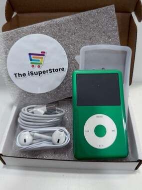Custom Green Apple iPod Classic 7th Generation 256GB SSD Upgraded Bundle